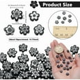 thumbnail image 2 of 112 Pcs Millefiori Lampwork Glass Loose Assorted Bead Flat Flower Black Flower Beads Daisy Floral Loose Glass Spacer Beads for DIY Necklace Bracelet Earring Jewelry Making, 2 of 5