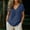 Shirts-77Navy, variant on Gamivast Linen Womens Linen Shirts Loose Fit V-Neck Casual Summer Tees Short Sleeve Basic Tunic Tops Solid Color Pocket Daily Wear Outfits