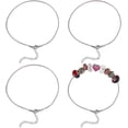 thumbnail image 1 of 1 caja de 12 pulseras de cadena de serpiente con dijes, pulseras de dijes de plata a granel con cierre de langosta, pulsera de cadena de serpiente ajustable de metal y acero inoxidable, 1 of 6