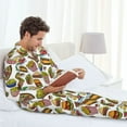 thumbnail image 6 of Sikiie Hot Dog With One Sausage Mens Pajama Set, Soft Warm Long Sleeve Sleepwear, Cozy Button-Down Pjs for Men-Large, 6 of 7