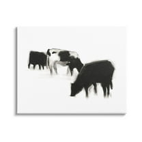 Stupell Industries Modern Farm Cow Silhouettes Graphic Art Gallery Wrapped Canvas Print Wall Art, Design by Ethan Harper
