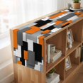 thumbnail image 6 of Table Runners 72 Inches Long Dress Scarves, Burnt Orange Black Geometric Farmhouse Kitchen/Dining Table Runner, Coffee Tablerunners, Modern Abstract Art Block 18x72 Inch, 6 of 9