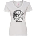 thumbnail image 3 of Inktastic Summer Vacation Mode Wrightsville North Carolina Women's V-Neck T-Shirt, 3 of 5