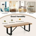 thumbnail image 6 of YYAo 60 Inch Entryway Bench Rustic Farmhouse Wooden Shoe Rack with Metal Frame-Natural, 6 of 6