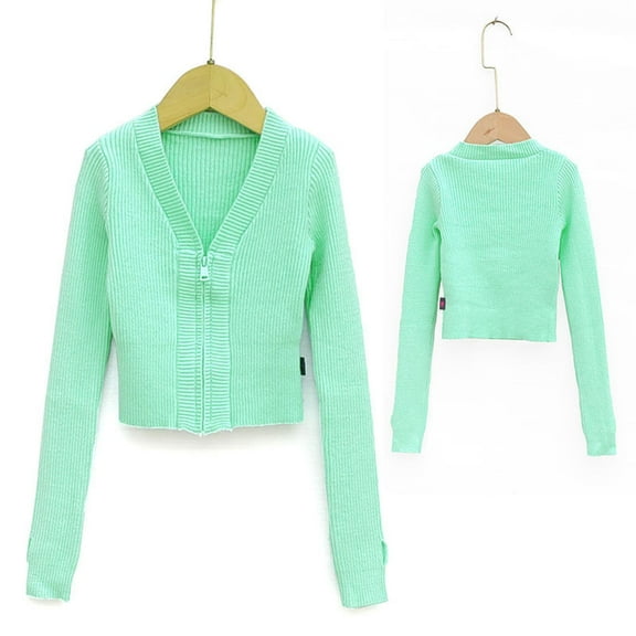 BRGZLK Toddler Kids Half-Zipper Knitted Sweater Cute Solid Color Half-High Neck Long Sleeve Warm Sweater Tops Army Green 4-5 Years