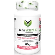 VetriScience Vetri Mega Probiotic, Digestive Relief for Dogs & Cats, 120 Capsules