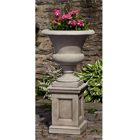 - Campania International Cast Stone Wilton Urn with Barnett Pedestal