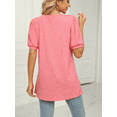 thumbnail image 3 of SIEANE 2023 Women’s Tops Casual Puff Short-Sleeve Basic Tunic Tee Square Neck T Shirts Loose Fit, 3 of 5