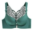 EHTMSAK Push Up Bra Wireless Bras for Women Molded Cup Front Opening