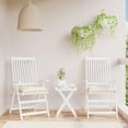 thumbnail image 2 of Cojines para silla VidaXL, color blanco crema, 2 unidades, tela Oxford, 2 of 8