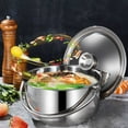thumbnail image 5 of Eease Stainless Steel Soup Pot with Lid Multipurpose Soup Pot Heat Resistant Stewing Pot, 5 of 7