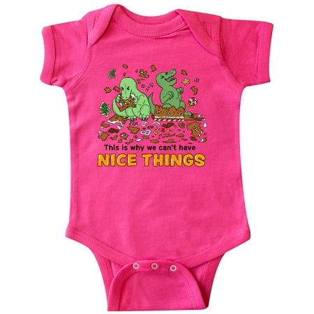 

Inktastic This Is Why We Can t Have Nice Things with Dinosaurs Gift Baby Boy or Baby Girl Bodysuit