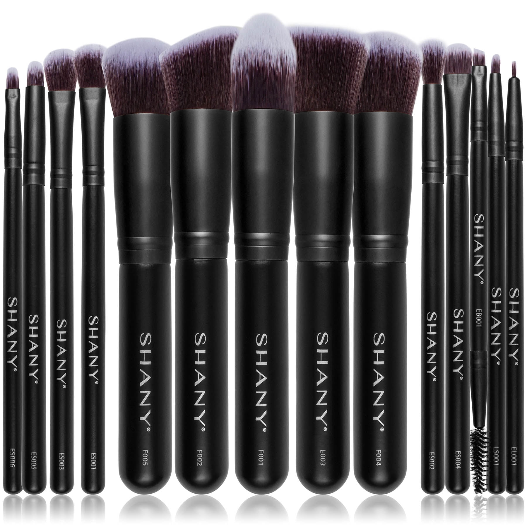 SHANY Black Bombshell 14Piece Brush Set Elite Cosmetics Brush
