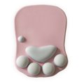 thumbnail image 1 of Methold Alfombrilla de ratón con garra de gato adorable en 7 colores, alfombrilla de ratón ultrasuave de silicona con soporte para reposamuñecas, Juegos de teclado y mouse para computadora Rosa, 1 of 2
