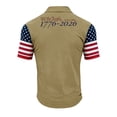 thumbnail image 3 of Men's USA 250th Anniversary Polo Shirt 1776-2026 Patriotic American Flag Sleeve Golf Shirt, 3 of 5