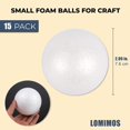 thumbnail image 2 of Bolas de espuma artesanales LOMIMOS 15 piezas de 7,5 cm blancas para bricolaje, 2 of 7