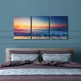 thumbnail image 4 of 3 Piece Canvas Wall Art Nature Glacier US Alaska Mountains Home Wall Art Colorful Flowers Forest Landscape Canvas Prints Scenery Artwork Contemporary Decor Ready to Hang, 48" Wx24" H, 4 of 5