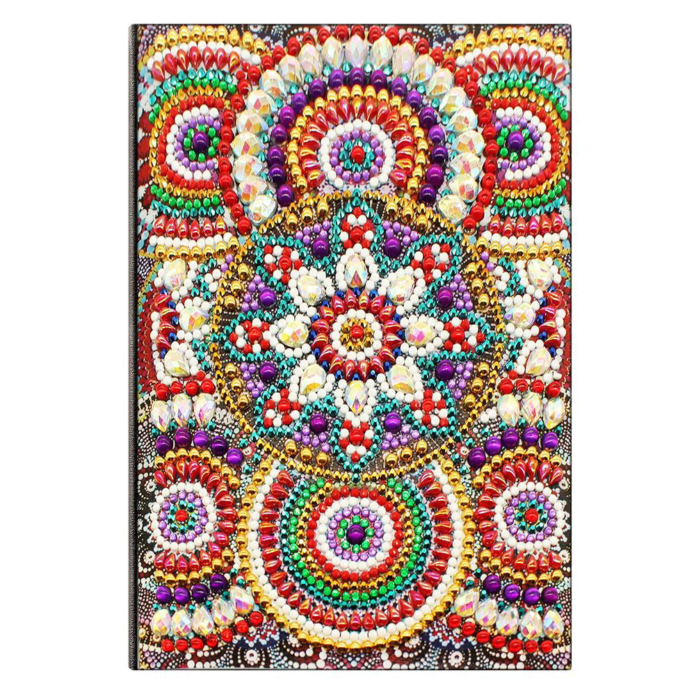 DIY Mandala Special Shaped Diamond Painting 50Pages A5 Notebook Art Diary Decor 