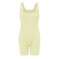 thumbnail image 4 of Ynynloco Womens Rompers Yoga Stretch Rompers Ribbed Summer Athletic Square Neck One Piece Seamless Tank Top Jumpsuit, 4 of 5