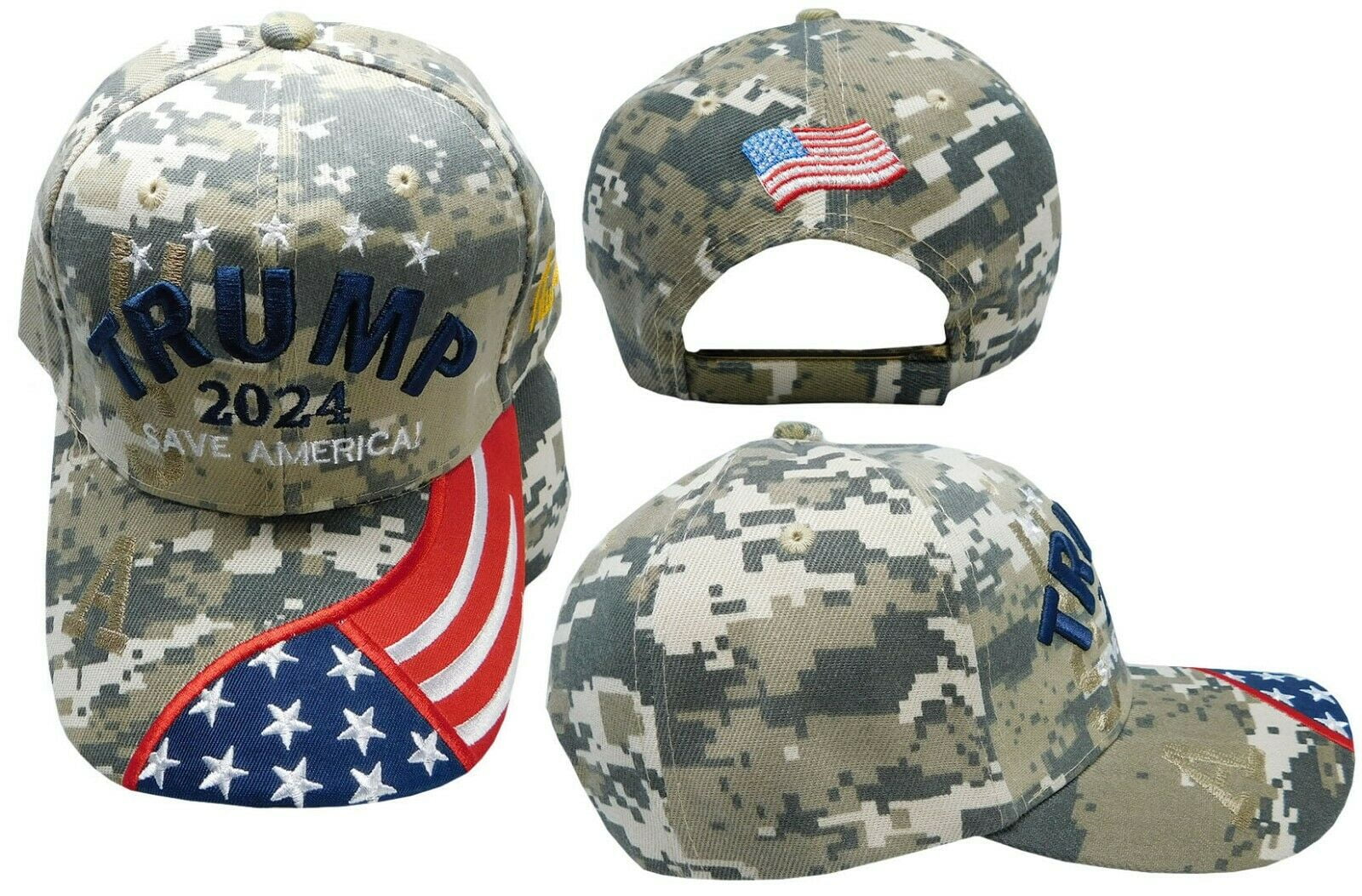 M*A*G*A 2020 Trump Black Camouflage USA Bill 100% Acrylic Embroidered Hat Cap 