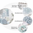 thumbnail image 6 of Blue Beige Coastal Turtle Waterproof Fabric Shower Curtain,Ocean Coral Nautical Waterproof Fabric Shower Curtain for Bathroom Curtains Bathtubs Hotel Shower Curtains with 12 Hooks Long 72x78in, 6 of 8