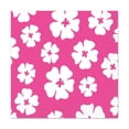 thumbnail image 2 of Club Pack of 192 Pink and White Hibiscus Disposable Luncheon Party Napkins 5", 2 of 2