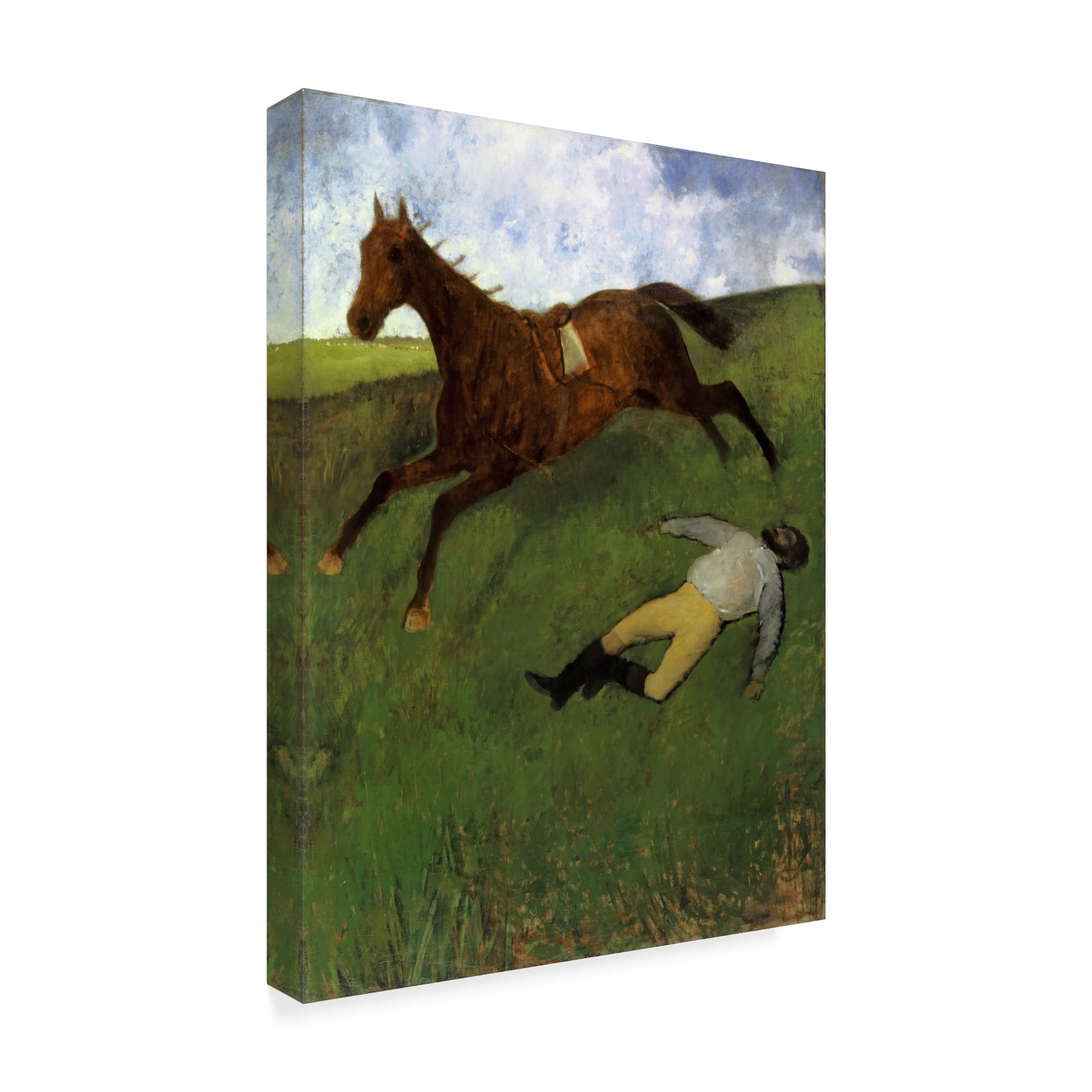 Trademark Fine Art 'Injured Jockey' Canvas Art by Edgar Degas