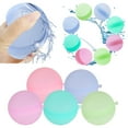 thumbnail image 2 of 5 Pcs Kids Water Balls Self Sealing Refillable Silicone Reusable Quick Fill Entertainment Translucent Swimming Pool Toys Splash B, 2 of 10