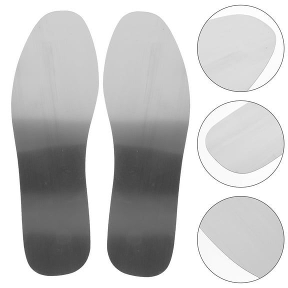 HOMOBABE Insoles Stainless Steel 1 Pair 9.9X3.3X0.04In