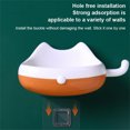 thumbnail image 4 of PP Animal Forma Caja Doble Capa Doble Funda Lavable Drenaje Lavable Almacenamiento Interior Bandeja Accesorios con gancho de cola naranja blanco Inevent HA011952-02, 4 of 7