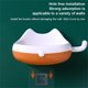 thumbnail image 4 of PP Animal Forma Caja Doble Capa Doble Funda Lavable Drenaje Lavable Almacenamiento Interior Bandeja Accesorios con gancho de cola naranja blanco AweSitey HA011952-02, 4 of 7