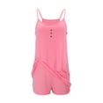 thumbnail image 4 of Mono liso de mujer, vestido informal sin mangas con tirantes, botones y bolsillos., 4 of 6