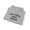thumbnail image 4 of Barber Wife Husband Wedding Engagement Hoodie, Gifts, Hooded Sweatshirt, 4 of 4