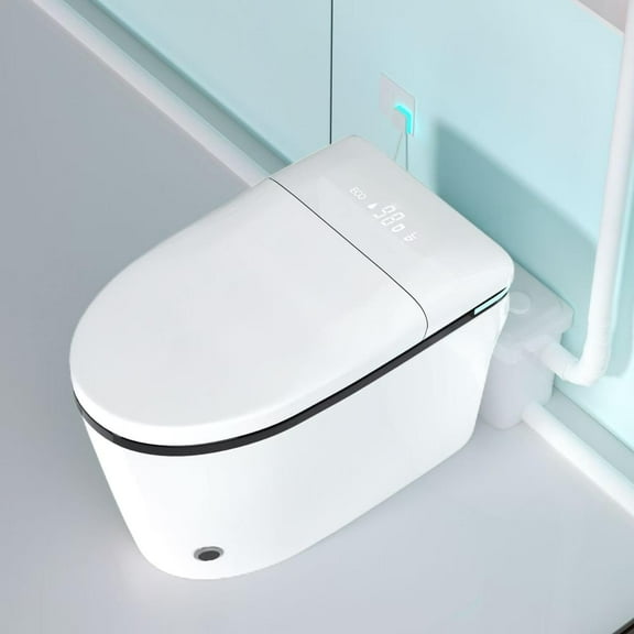 750W Macerating Upflush Smart Toilet with Pump System for Basement,Toilets with Bidet 3-Water-inlet [ADA Tall], [Dual Flush] for Sink, Toilet, Bathtub, [750 Watt]