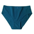 thumbnail image 2 of HVOBTTY Breathable Panties for Women, Womens Underwear, Women Fashion Solid Color Thong Mid-rise Breathable Leisure Briefs Blue, XXL, 2 of 3