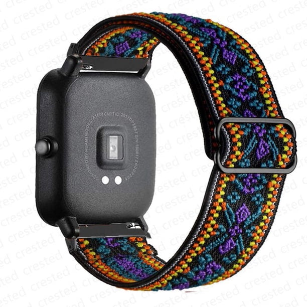 Correa de 20mm/22mm para Amazfit GTS 4/2/2e/3/GTS2 Mini/GTR/4/3/Pro/GTR2/42mm/stratos, pulsera elástica de nailon para reloj Amazfit bip Tan Jianjun unisex