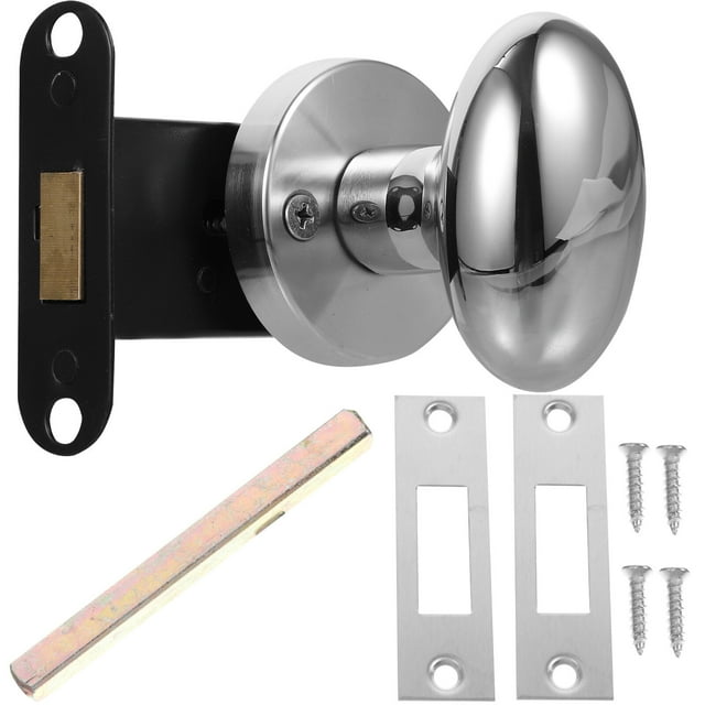 Miangastore Simple Design Commercial Door Handle With Lock Silver 1Set 2.6X2.5In