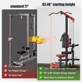 thumbnail image 4 of MITONOS 3 in 1 LAT Pulldown Machine,LAT Row Cable Machine with AB Crunch and Cable Row Attachments for Home Gym,High or Low Pulley Stations with Weight Plates (Red), 4 of 9