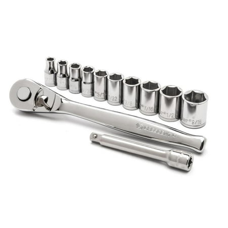 UPC: 0037103327062 | Crescent 1/4 in. drive SAE 6 Point Socket Wrench Set 12 pc.