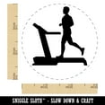 thumbnail image 2 of Man Running on Treadmill Cardio Workout Gym Self-Inking Rubber Stamp Ink Stamper - Yellow Ink - Small 3/4 Inch, 2 of 7