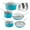 Aqua Blue, variant on Gotham Steel Stainless Steel Pots and Pans Set with Lids 10 Piece Kitchen Cookware Set with Nonstick Ceramic Interior, Bakeware Set + Induction Cookware Set Non-Toxic Pot Set, Oven & Dishwasher Safe