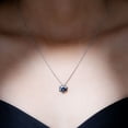 thumbnail image 4 of Rosec Jewels Real Black Opal Solitaire Pendant Necklace for Women (6 mm, AAA Grade) - October Birthstone Necklace - Ready to Gift, 925 Sterling Silver, 4 of 7