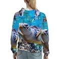 thumbnail image 7 of Wukai Sea Turtle Swims Print Womens Hoodies Fleece Sweatshirts Long Sleeve Sweaters Pullover Fall Outfits Winter Clothes-XX-Large, 7 of 7