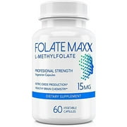 FolateMaxx L-Methylfolate 15 mg 60 Capsules Active Folate Non-GMO Methyl Folate, 5-MTHF