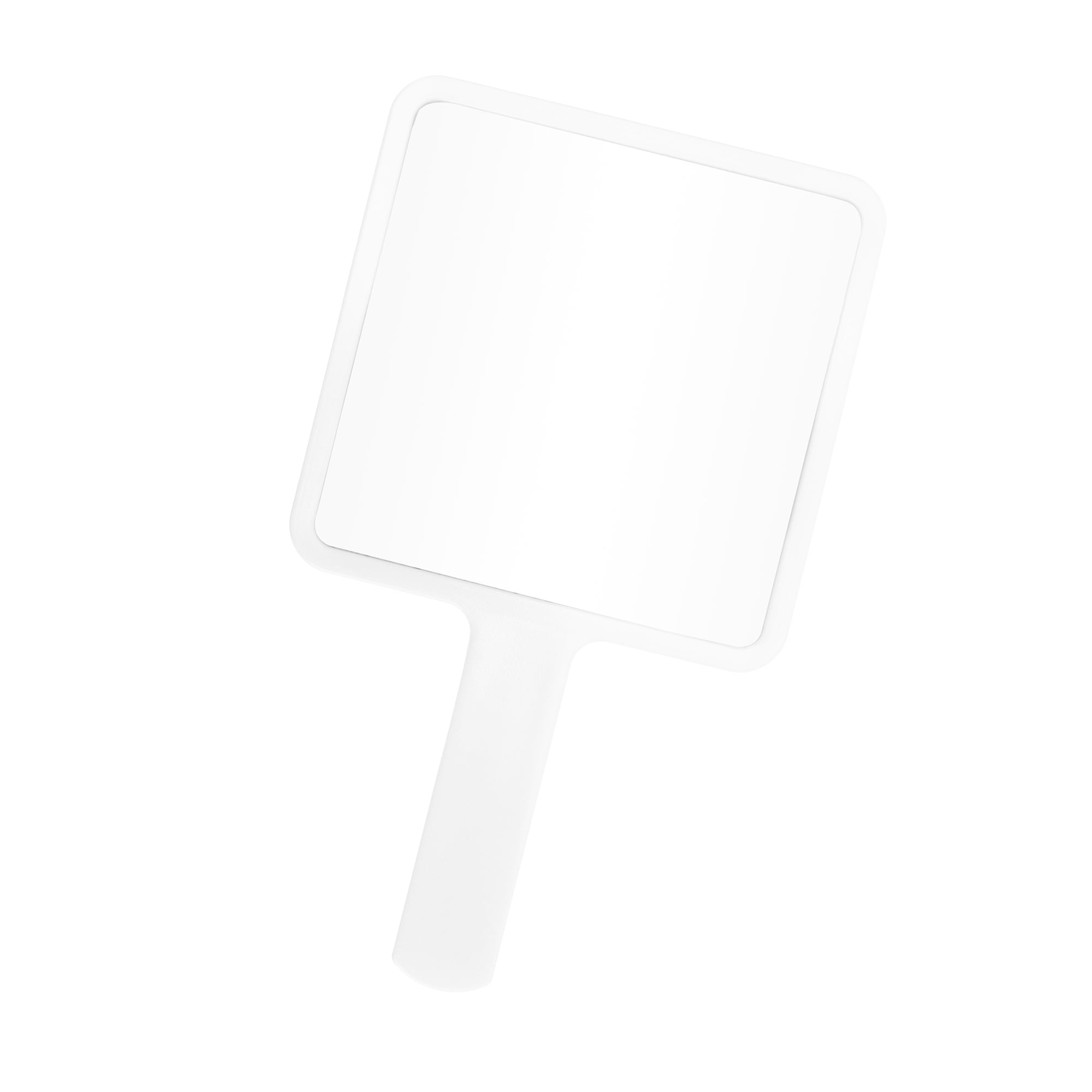 Unique Bargains 1 Pc Women Eyelash Pattern Square Handheld Mirror White