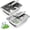 Silver - 2 Pack, variant on Ice Cube Trays, Large 6-cube Stainless Steel Ice Cube Trays with Easy Release Levers for Professional Drinkers– Portable Reusable Metal Ice Maker for Family Bar - Send Goods From Local Warehouse
