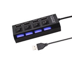 USB HUB 2.0 Multi USB Adaptateur d'alimentation du Hub de Splitter 4 Port Multiple Expander avec commutateur