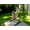 Stand + Red Chair, variant on Petra Leisure 7 Ft. Wooden Arc Chair Stand with Hanging Chair - Cozy Swing for Home & Garden Relaxation. 265LB Weight Capacity (Coffee Stain + Red Stripe)