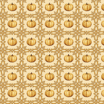 Henry Glass Haunted Village Pumpkin Foulard Cream Fabric by The Yard