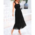 thumbnail image 2 of Vestido BTFBM para mujer de verano 2025, sin mangas, cuello cuadrado, negro, 2 of 6